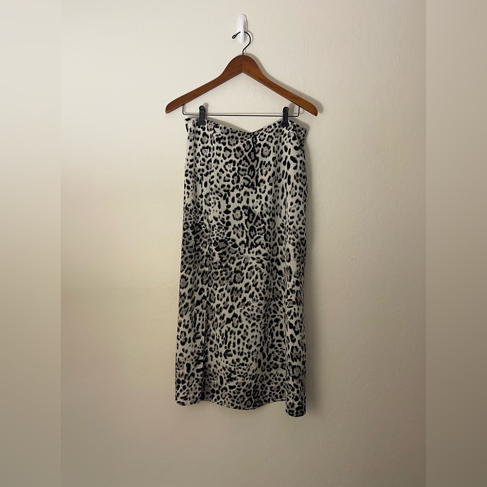 Good Luck Gem Animal Print Midi Skirt